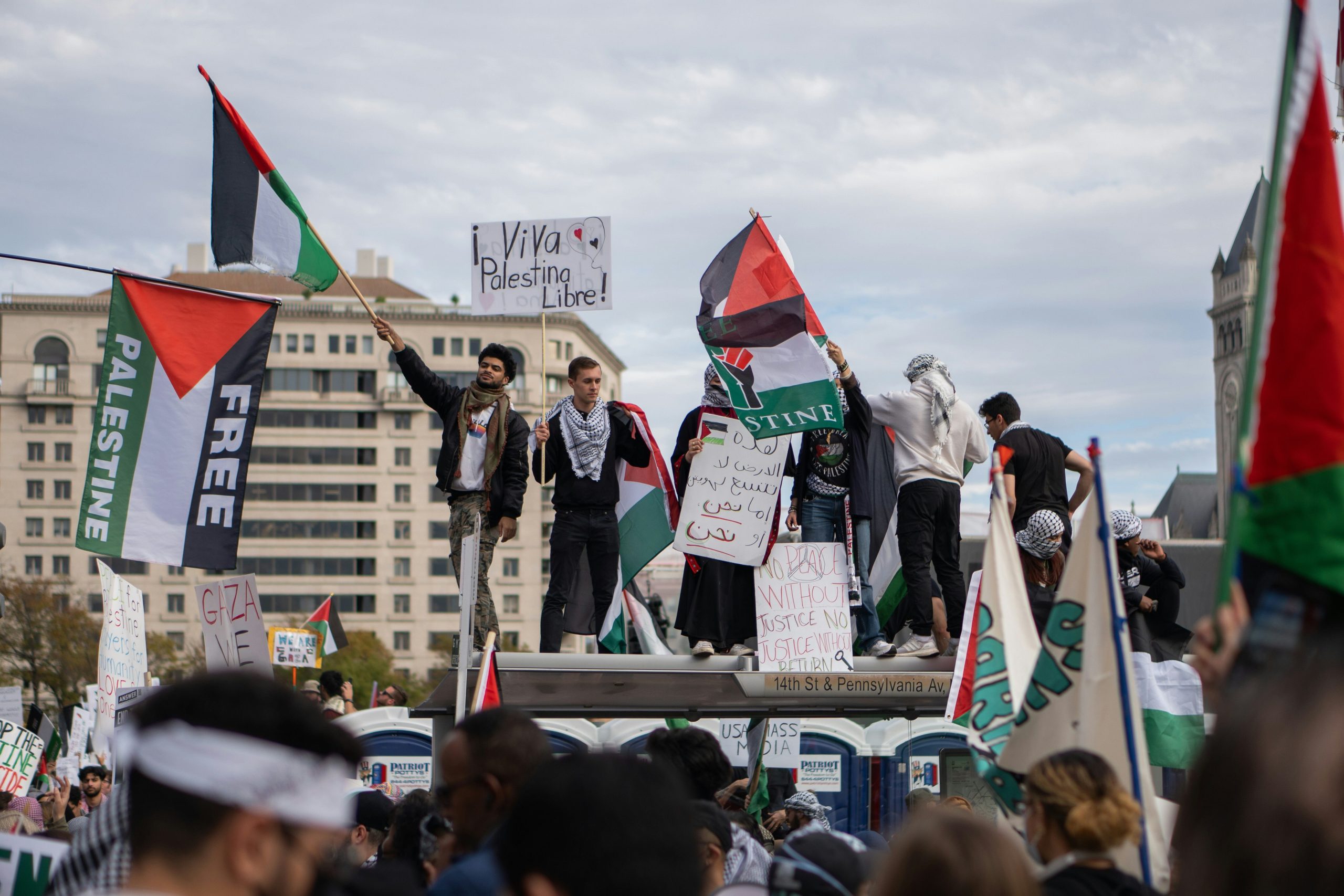 A pro-Palestine protest
